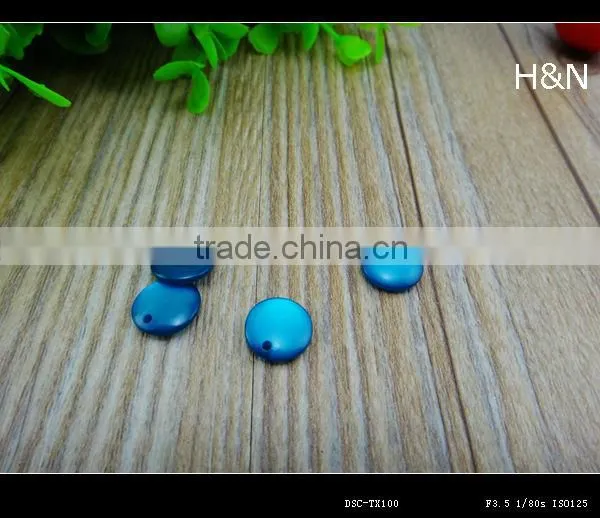 16L pearl effect one hole resin button for T-shirt