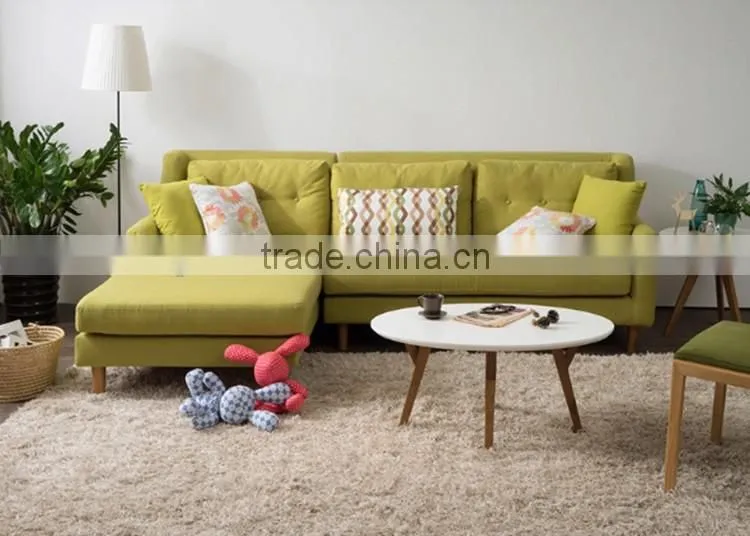 modern nordic style fabric upholstered armchair with wooden legs for living room furniture