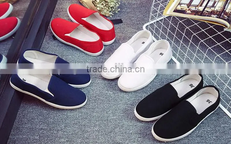 White Canvas Woman Shoe Fashion Casual Cloth Shoe Non Brand