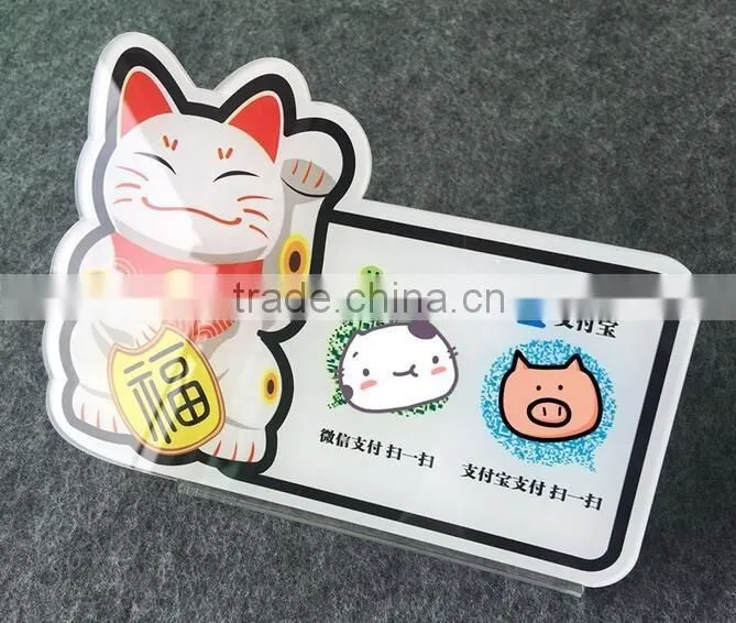 factory custom tabletop acrylic payment display sign holder