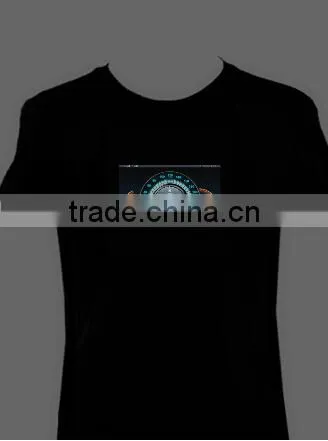 sound activated flashing EL t-shirt