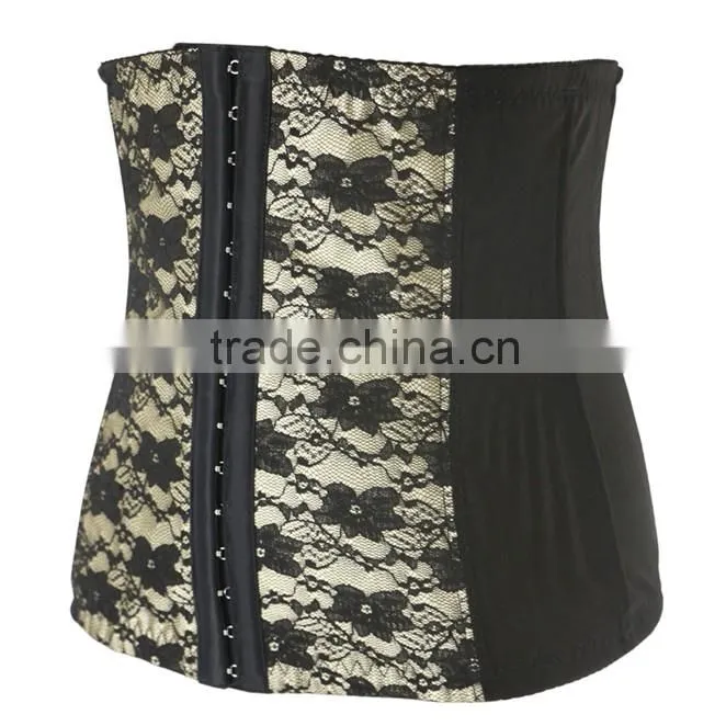 2015 Attractive open hot sex women photo bustiers 9 steel bone zipper latex corset