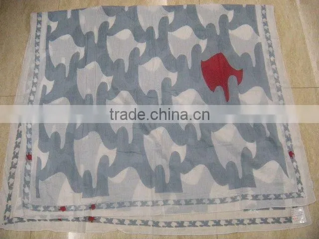 Cotton Flower Printed Scarfs/Scarves Design 2013