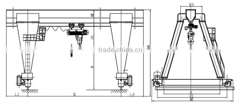 @@Customized Electric Hoist Single Girder Small 5T Gantry Crane