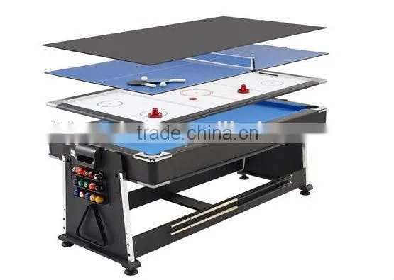 5' Factory promotion 5 in 1 multi games table. Poker table, table tennis table, dinning table, air hockey table, Pool table