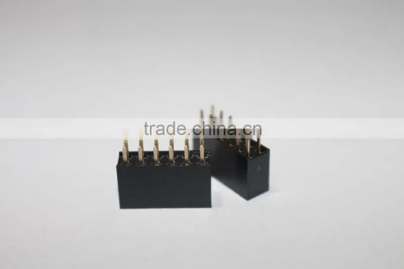 2.54mm double row straight Female header 6 pin