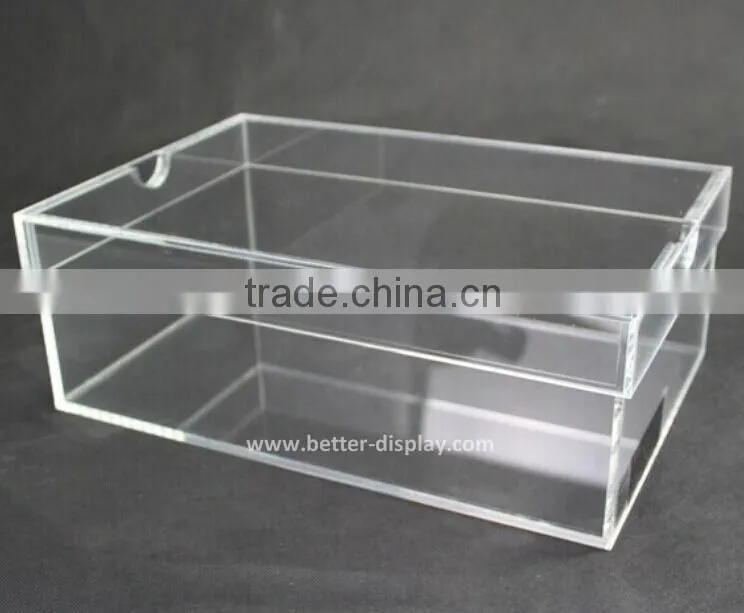 acrylic clear hard plastic shoe box wholesale