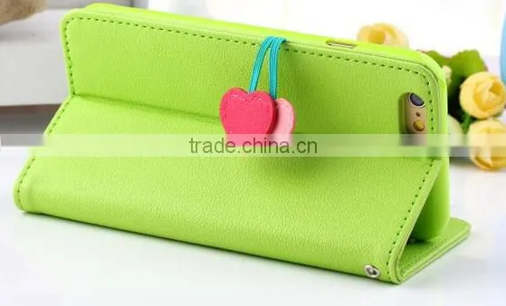 Magnetic Side Flip Book wallet cell phone case for iphone
