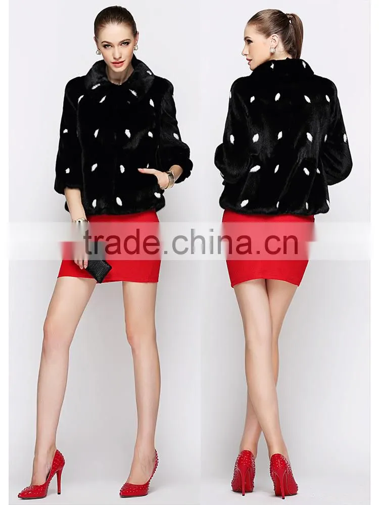 Classic short balck mink fur jacket&coat wholesale