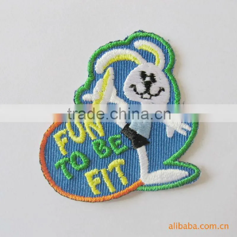 blue embroidery epaulette patch