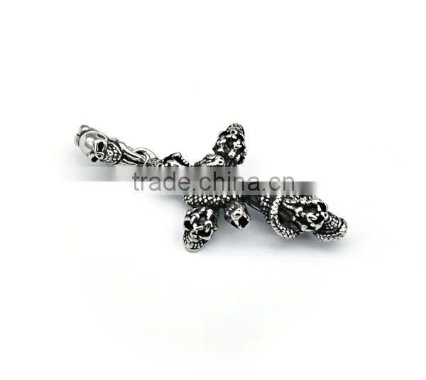 316l stainless steel mens snake pendant biker cross new design pendant Guangzhou high quality pendant