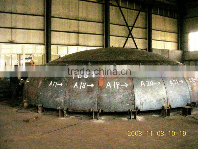 Heavy dish end stainless steel cap
