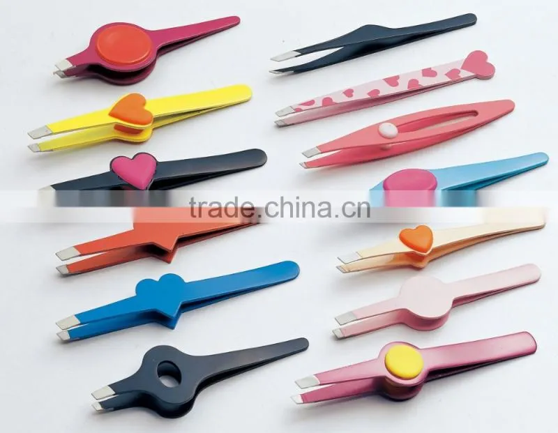 New Arrival Professional Painting Coating and Silk Screen eyebrow tweezer
