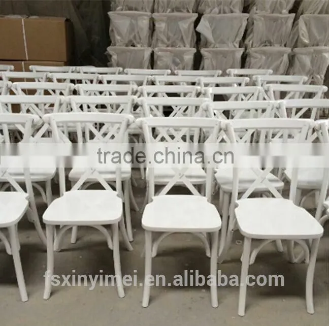 Colourful cross back plastic resin dining chair,metal cross back chair wedding