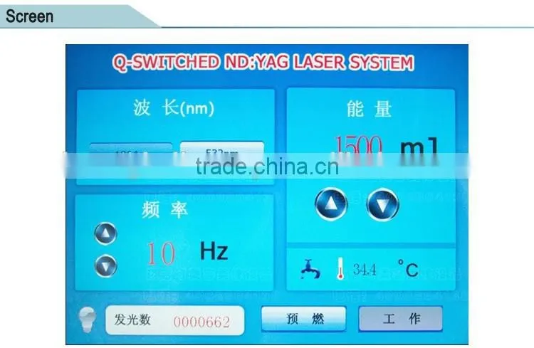Q-Switch and Imported gems Q-switch ND yag Laser,Laser Type 1064 532nm nd yag laser