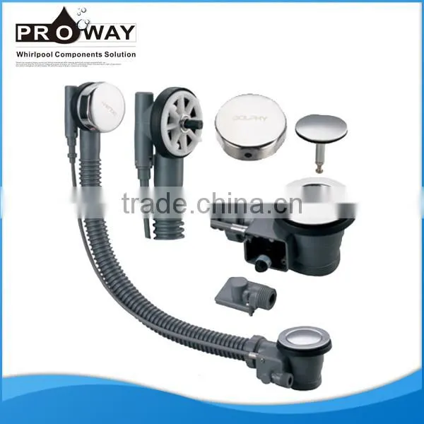 High quality reliable price drainer for bathtub with chrome finish small Zn Alloy plug chrome bounce sink drainer
