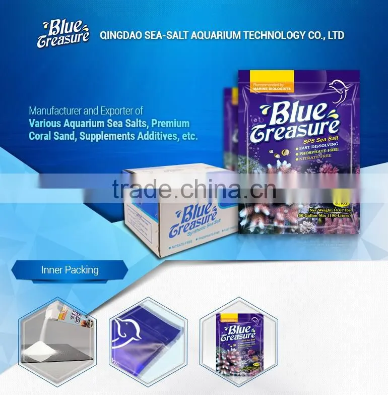 Blue treasure clear crystal marine supplies sea salt for breeding coral