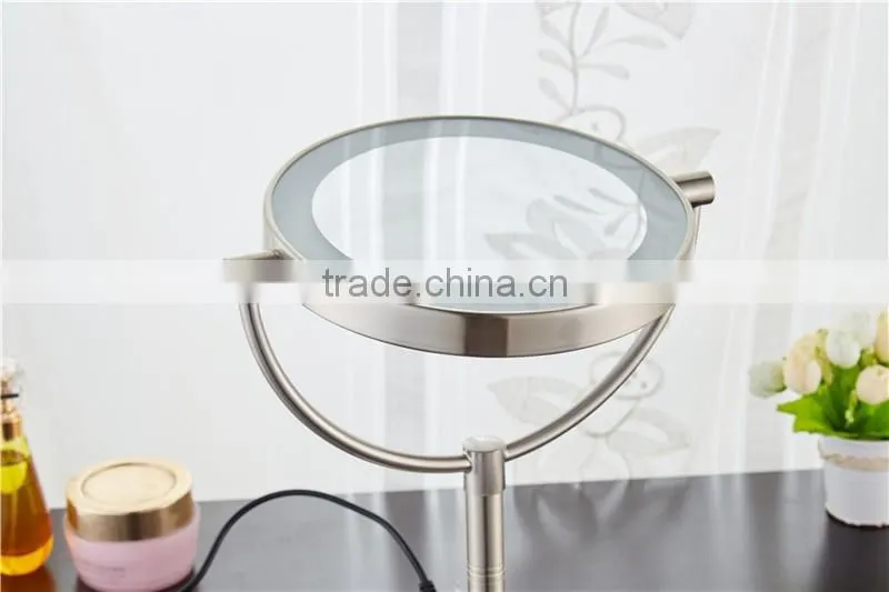 Double-sided battery-operated makeup mirror with 3X magnification, LED mirror