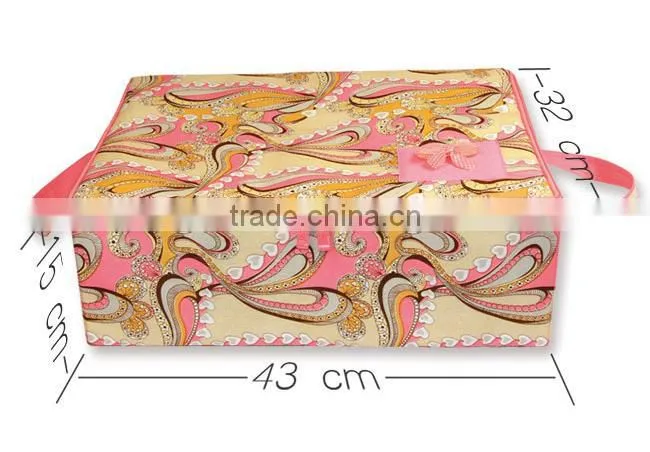dragon printed large storage box case nonwoven fabric storage box container with zipper