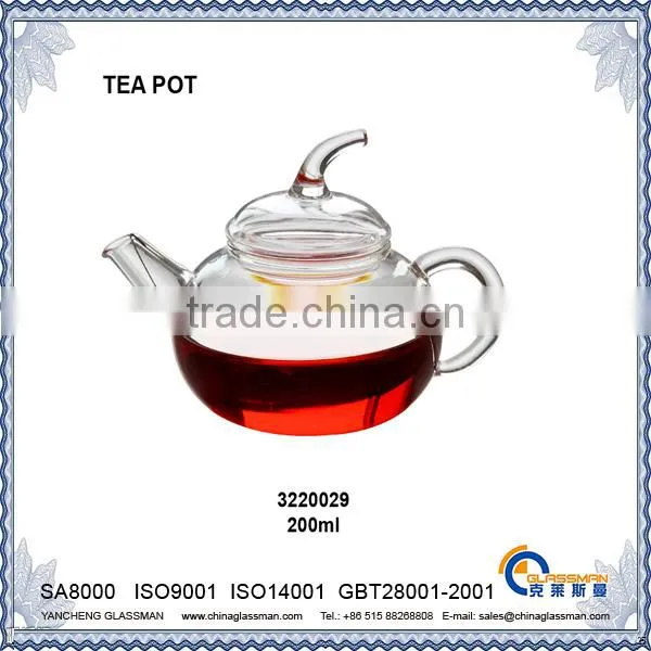 hot sale fancy borosilicate glass tea pot TP029