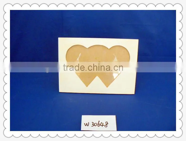 Eco-friendly home small black wide decorative love wooden photo frame