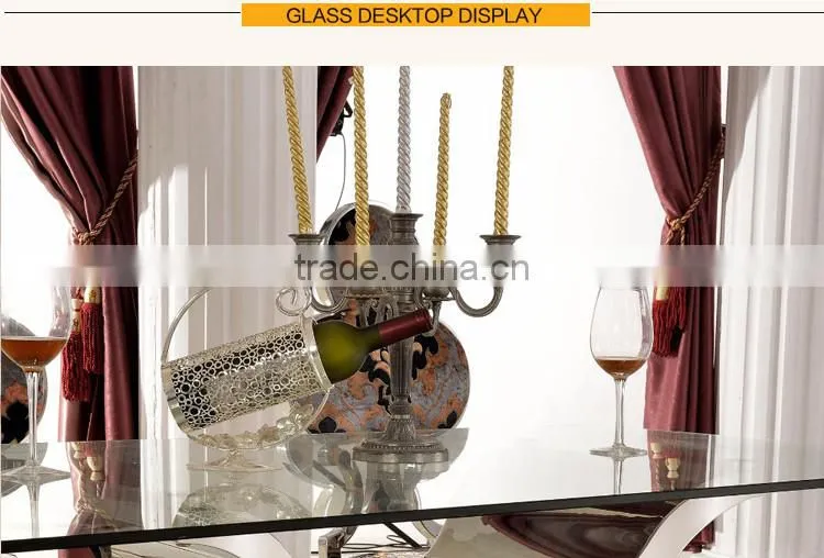Cheap Tempered Glass Top Stainless Steel Base Console Table Modern F346