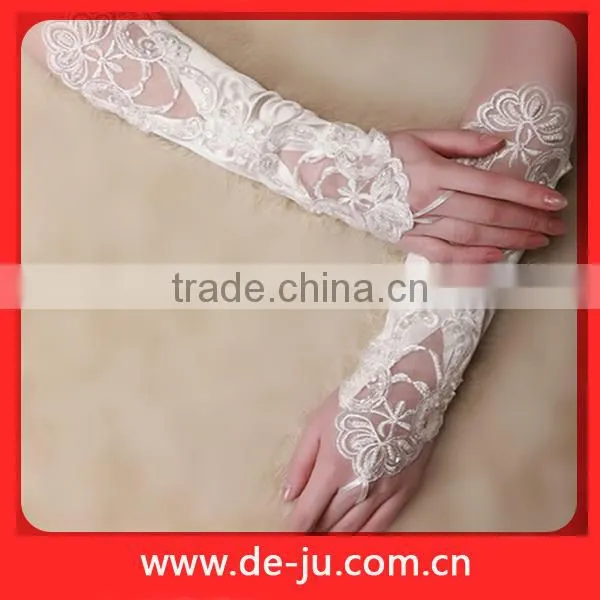 Wedding White Bridal Fingerless Lace Bridal Gloves