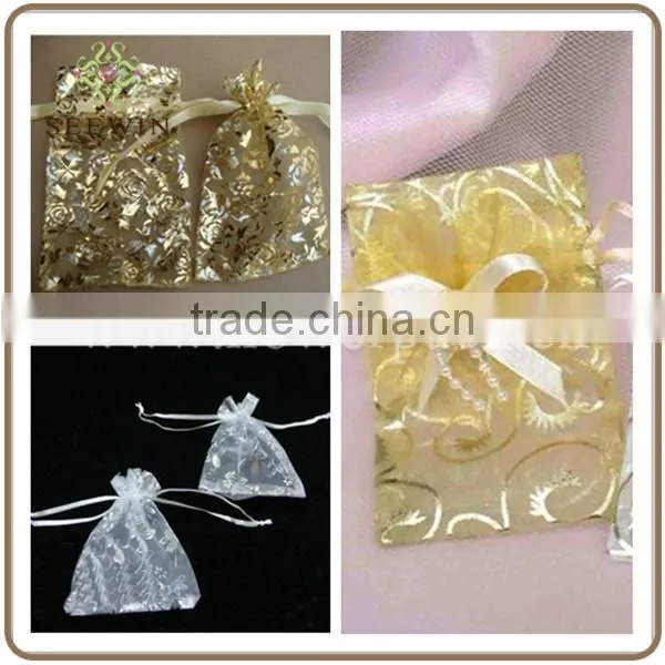 high density organza bags logo printed