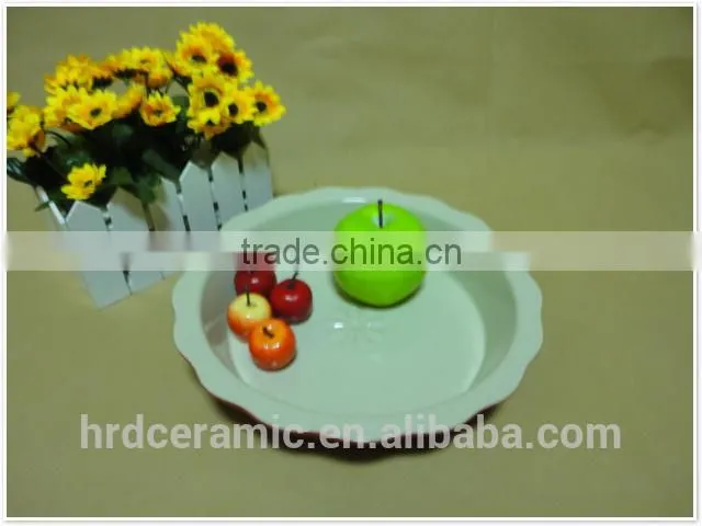 wholesale daily use porcelain ceramic bakeware Fruit plate
