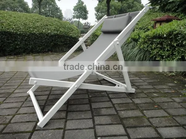 Hot sales aluminum folding teslin beach bed &lounge