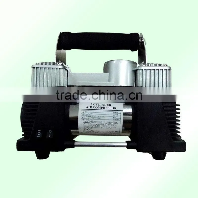 E100 Good quality car air pump air compressor double-cylinder air pump