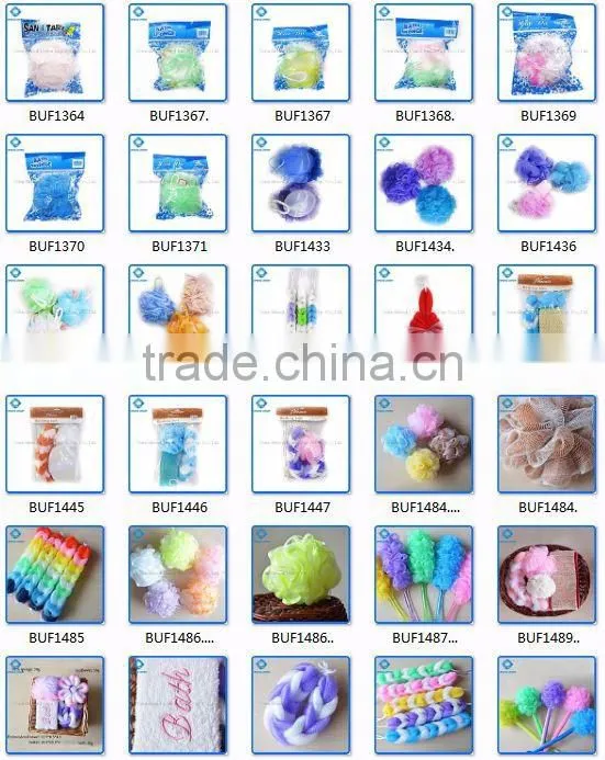 Mesh Bath Sponge Massage Bath Scrub With Handle