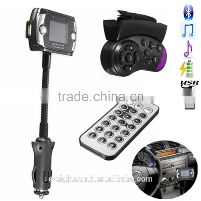 2016 Wireless Bluetooth FM Transmitter MP3 Player USB SD LCD Remote Handsfree Car Kit
