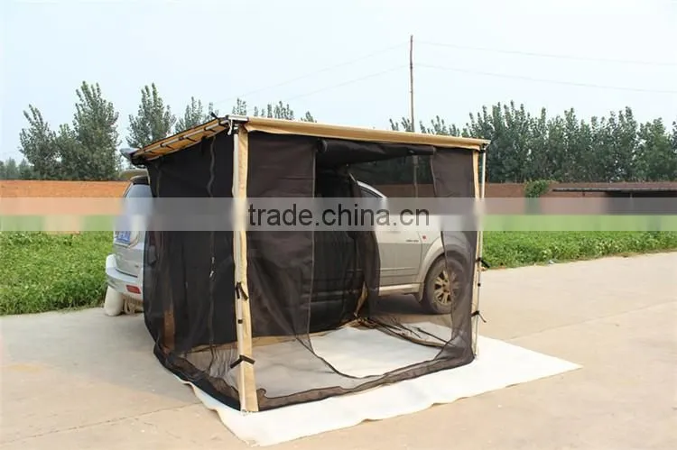 Off road awning polycotton 4wd car top side awning with roof top tent