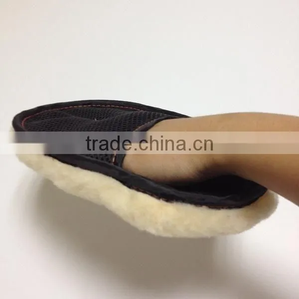 synthetic wool polish wash mitt for car