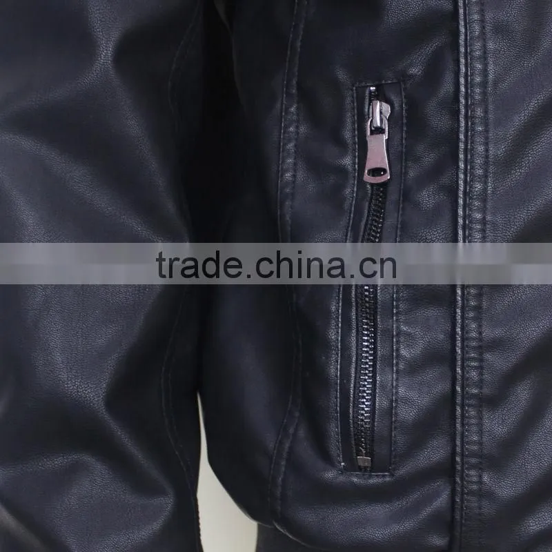 2014 New Slim Fit Men Leather Jacket