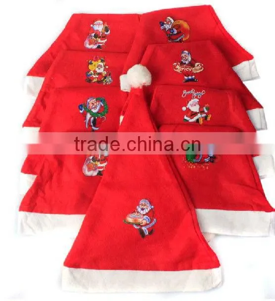 Design in stock wholesale hat kids mini christmas santa hats