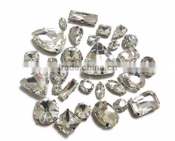 Hot Hot Hot! Fine cut! Fine transparency! Dongzhou high quality crystal sew on round stones