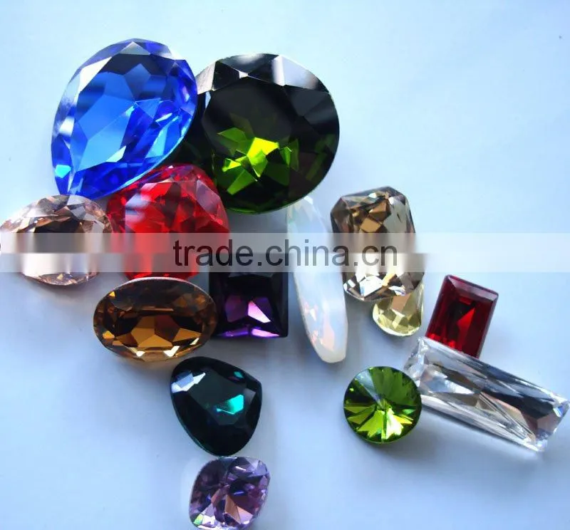 stylish crystal beads shiny rhinestone pointed back stone