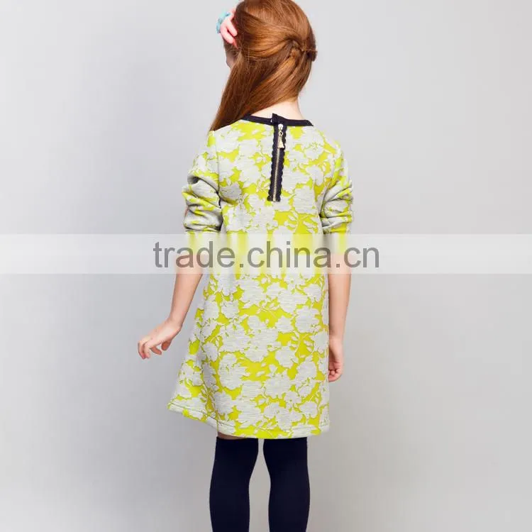 STOCK available! COOL KID ZONE autumn casual Pullovers scuba dress long sleeve girl dress