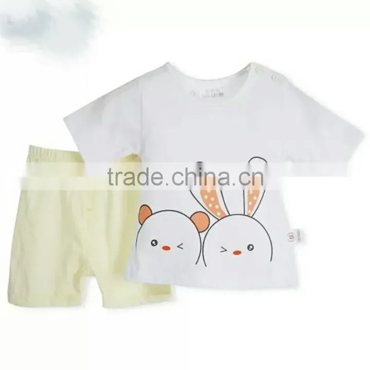 Wholesale Cotton New Spring And Autumn Kids Clothing Set Rabbit Top And Baby Pants For Infant
