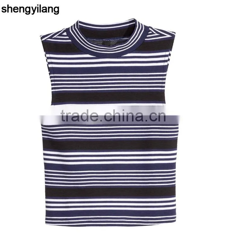 New arrival lady's sleeveless top wholesale fashionable fitness tank top guangzhou manufacturers
