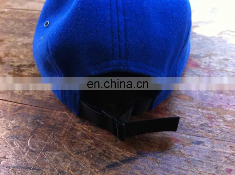 Beauty jewelry blue five panel wool camp snapback hat