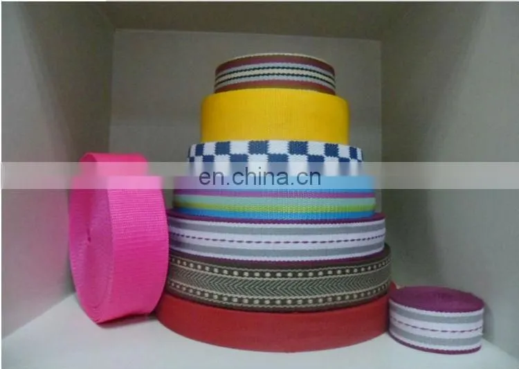 Eco-friendly inelasticity high strength reflective nylon webbing