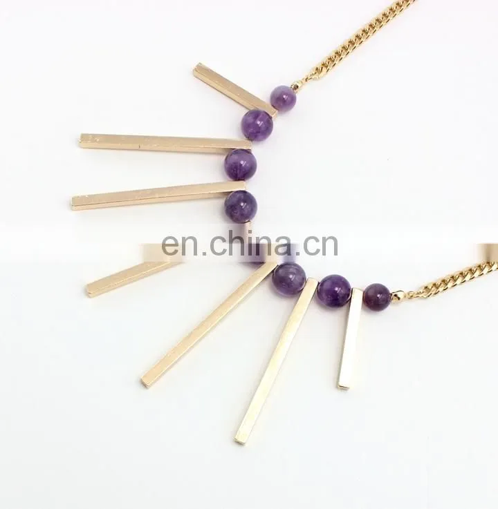 Wholesale Cheap Raw Amethyst Mala Necklace