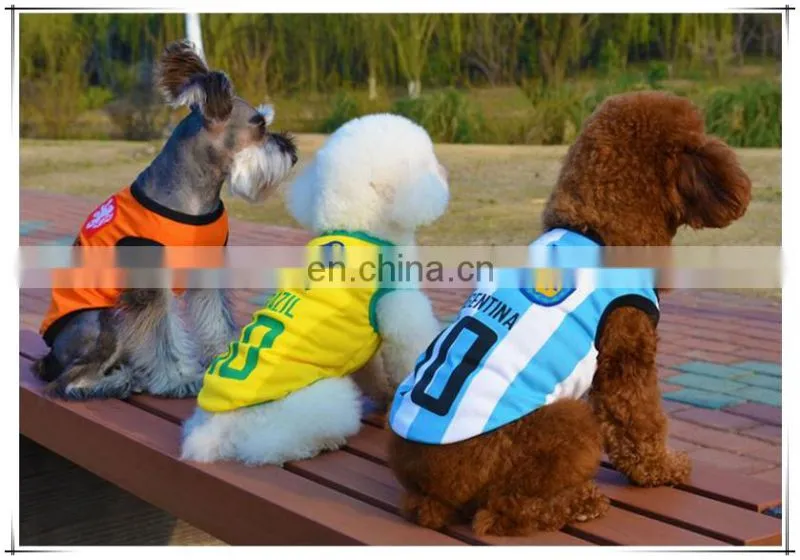 Pet Dog Clothes World Cup Shirt Dog Clothes Dog Summer Casual Shirt