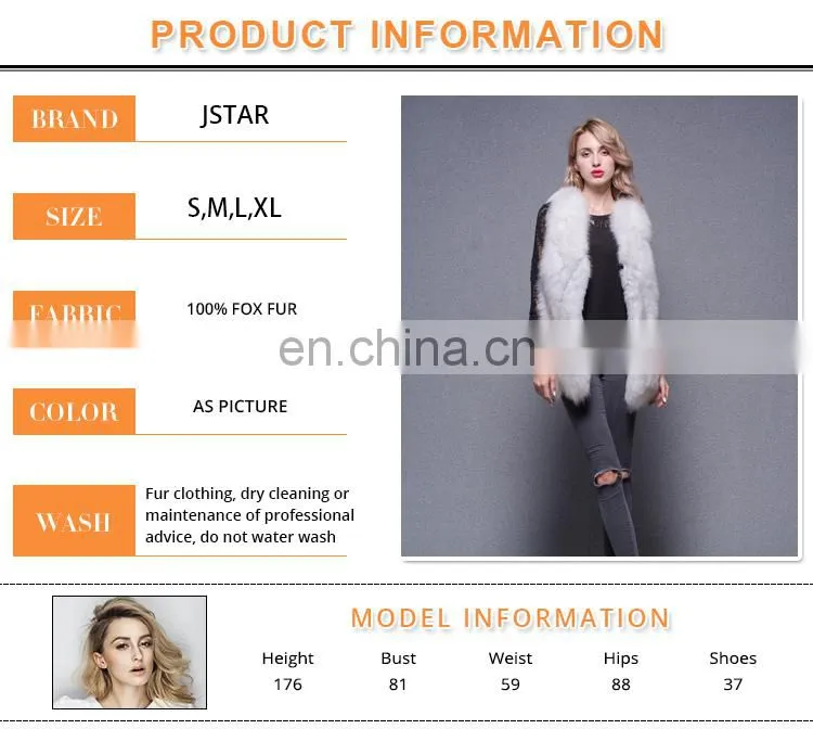 New products women winter fox fur gilet Real fur Vest