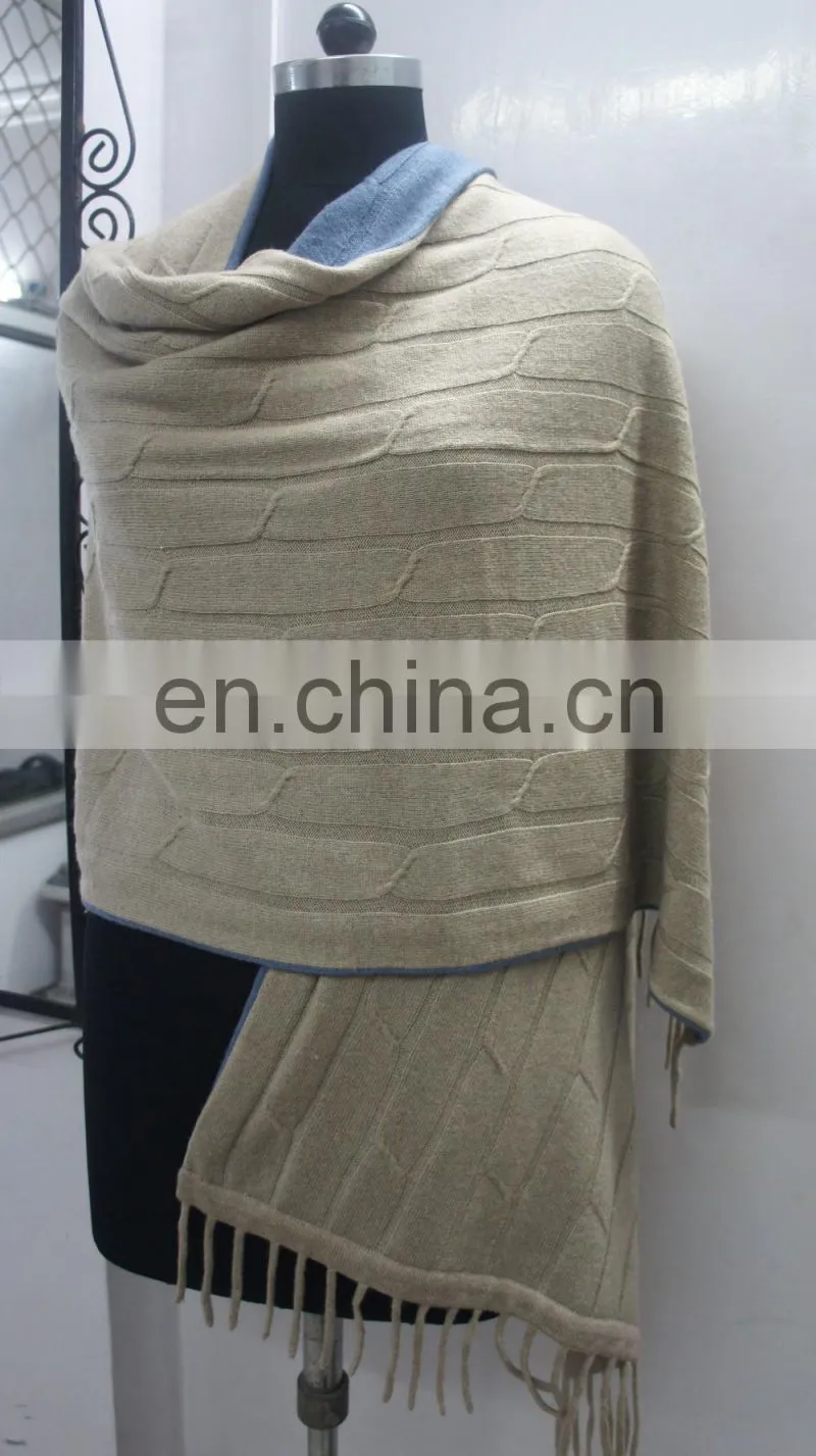 Herringbone Knitted pashmina wool shawls,stoles,scarves 2017