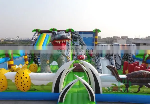 HI 0.55mm PVC kids and adults inflatable dinosaur amusement park games for sale from China factory