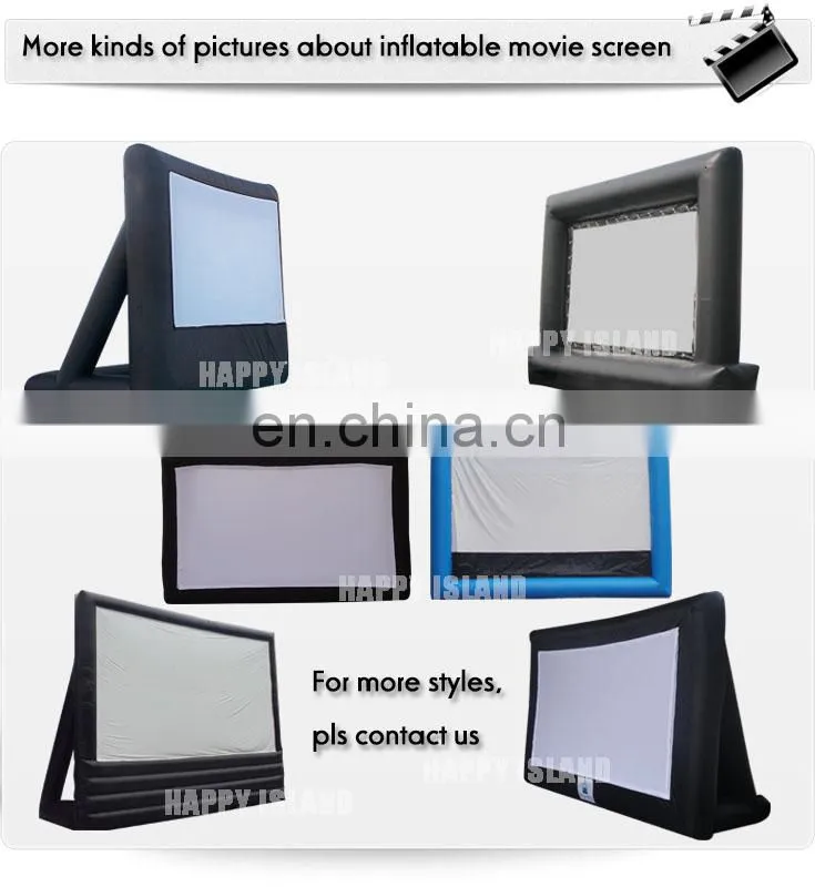 HI good price outdoor portable advertising inflatable movie theater screen for sale
